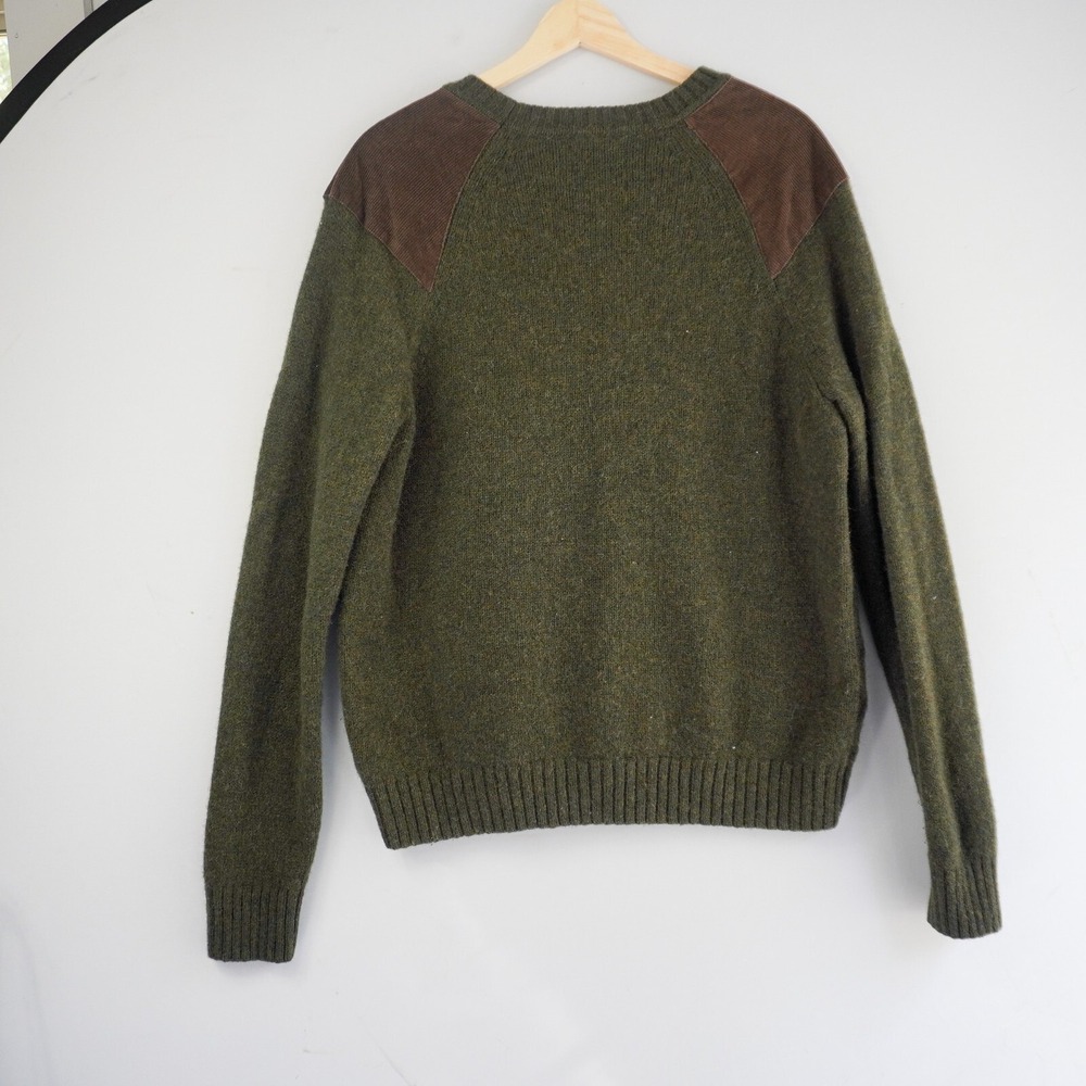 Telluride Clothing Men's Wool Sweater with Cordoroy Shoulder Patches M Grandpa - Picture 6 of 9